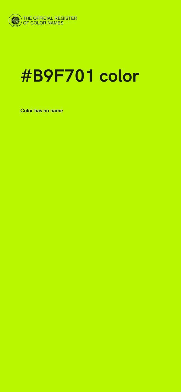 #B9F701 color image