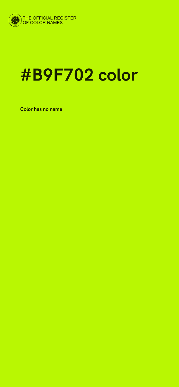 #B9F702 color image