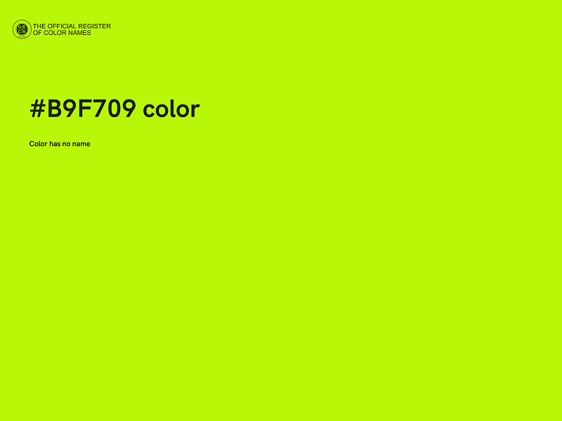 #B9F709 color image