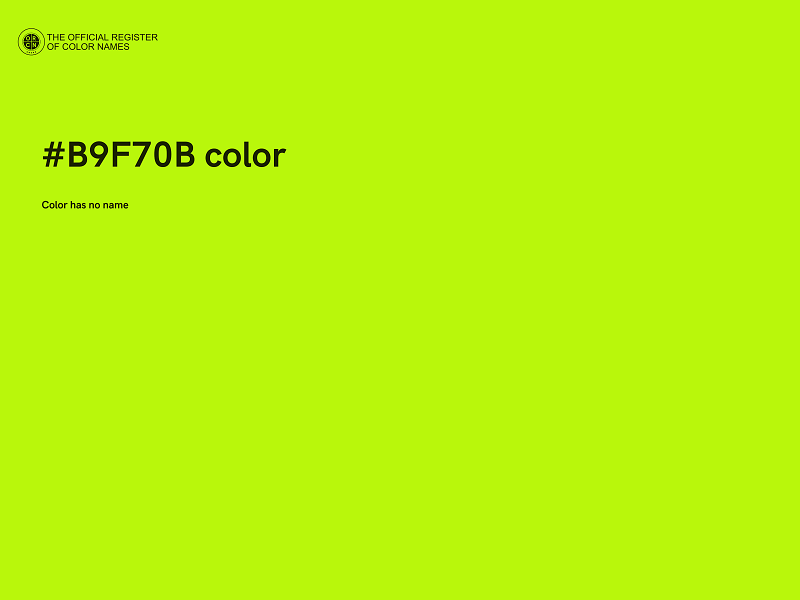 #B9F70B color image