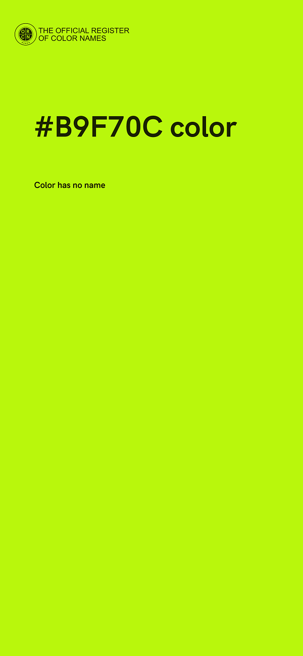#B9F70C color image