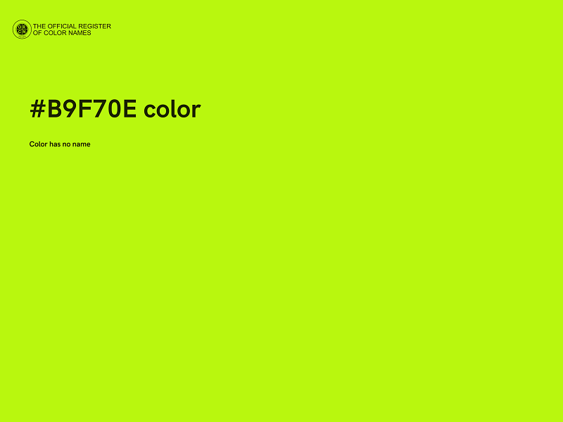 #B9F70E color image