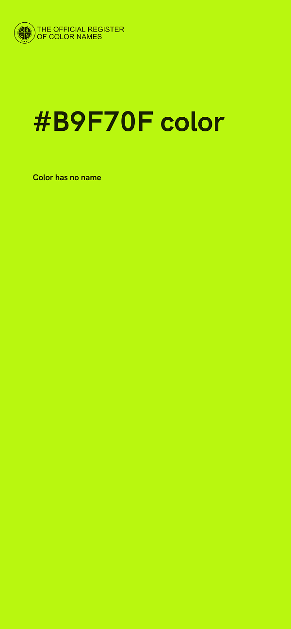 #B9F70F color image