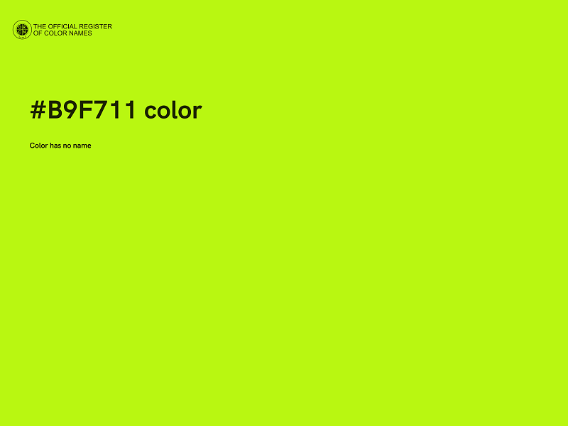 #B9F711 color image