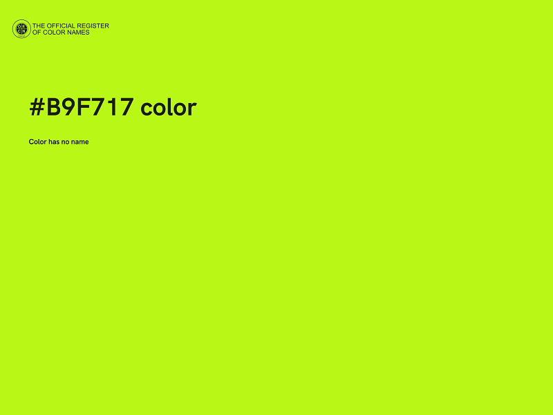 #B9F717 color image
