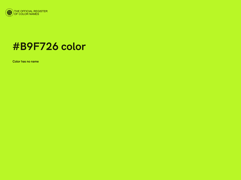 #B9F726 color image