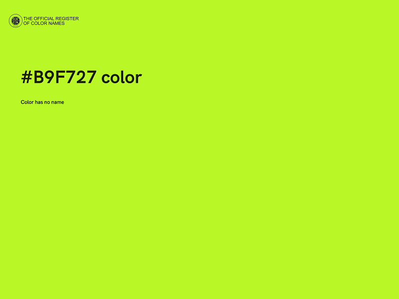 #B9F727 color image