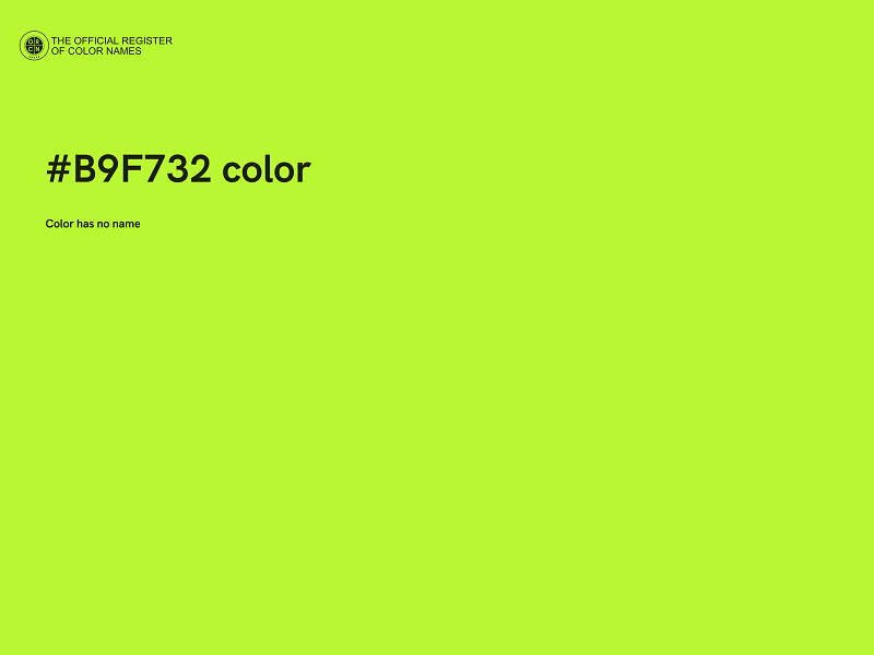 #B9F732 color image