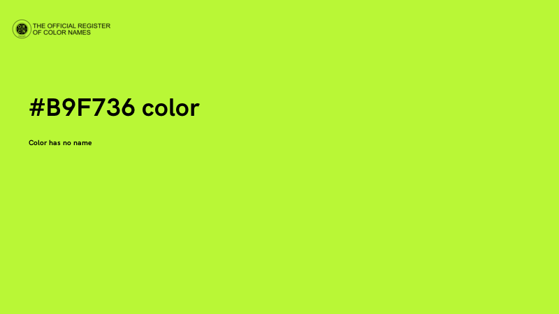 #B9F736 color image