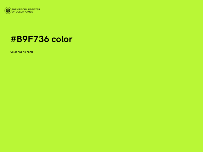 #B9F736 color image