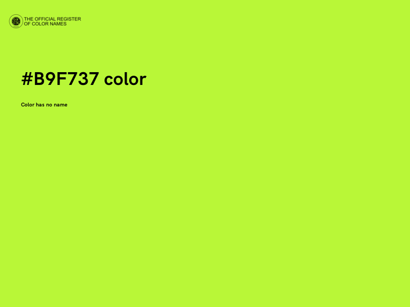 #B9F737 color image