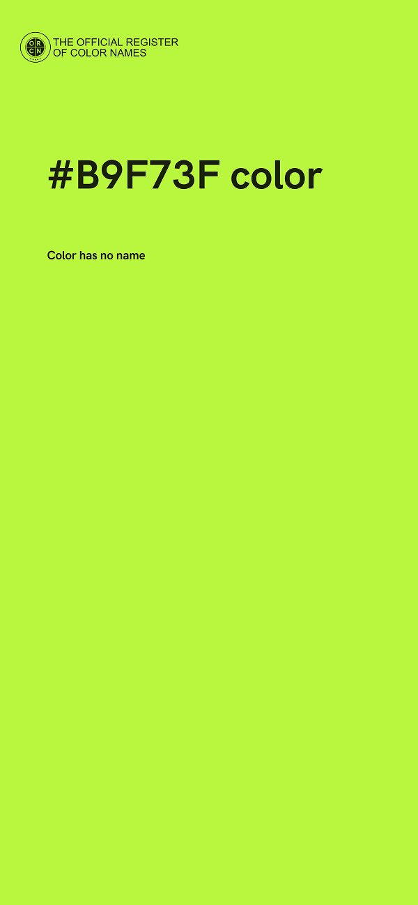 #B9F73F color image