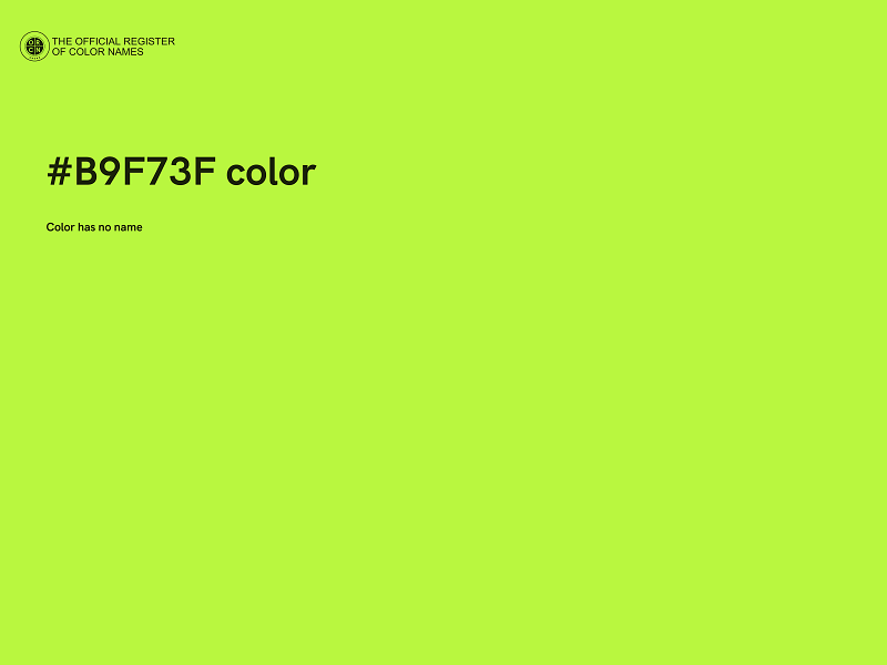#B9F73F color image