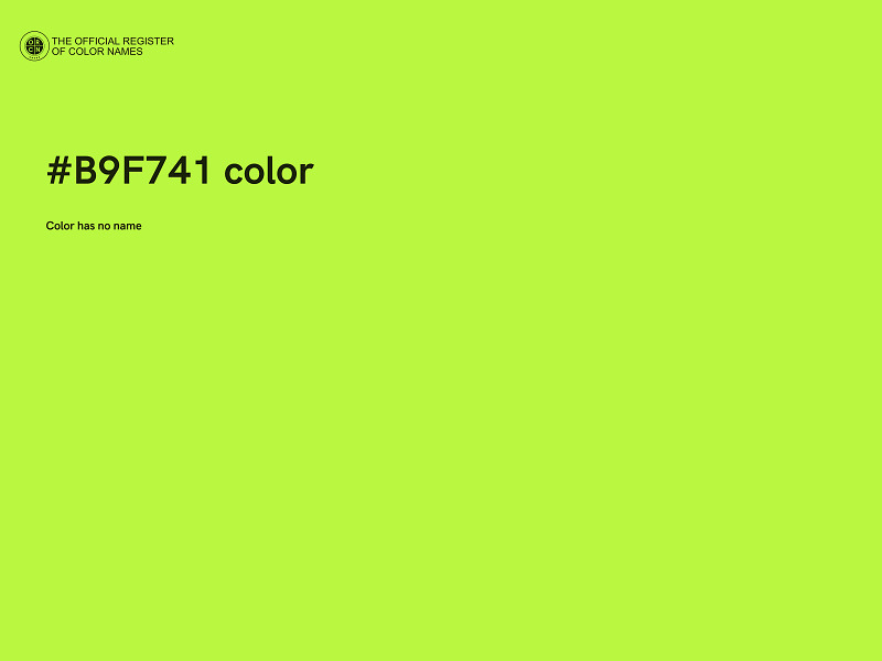 #B9F741 color image