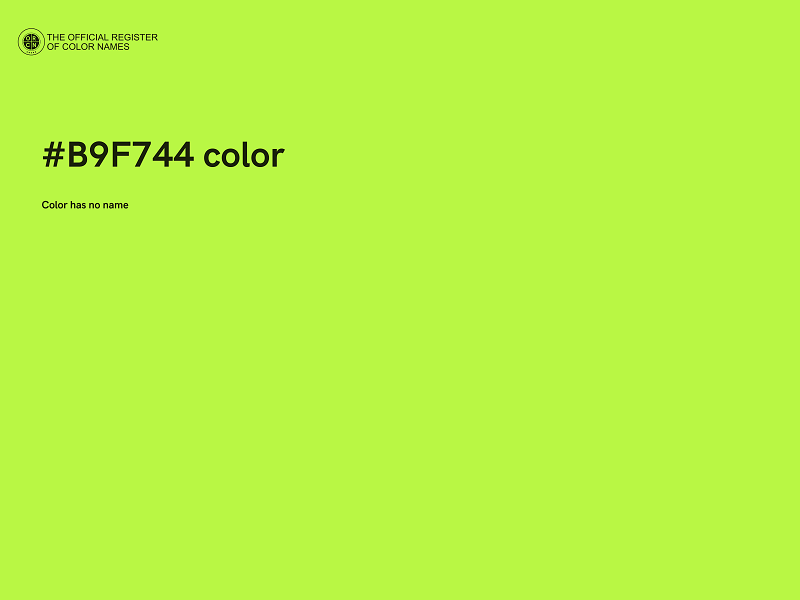 #B9F744 color image