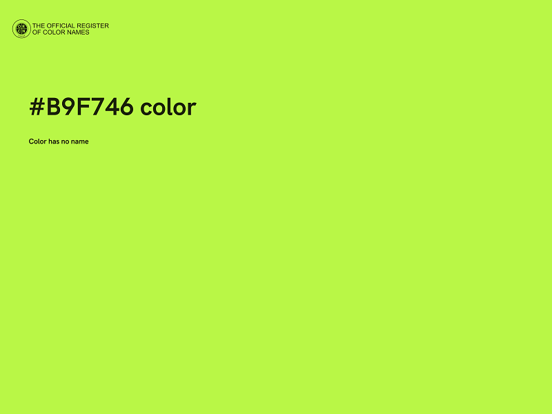 #B9F746 color image