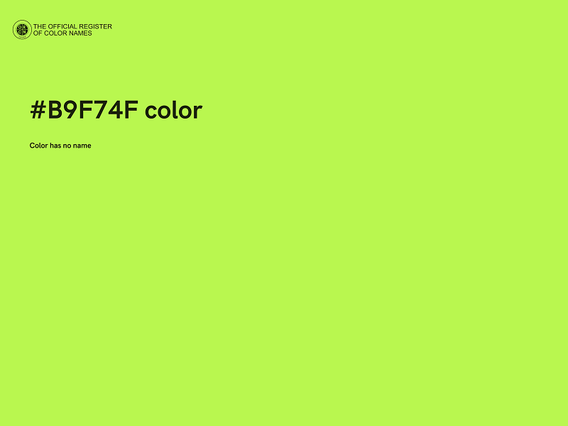 #B9F74F color image