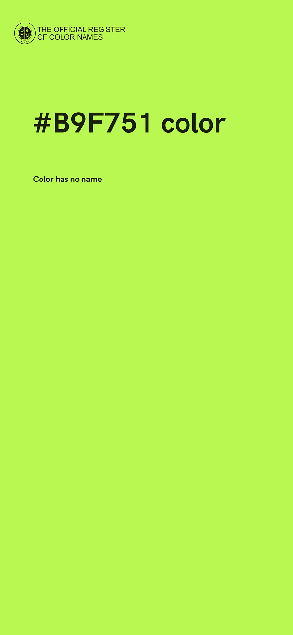 #B9F751 color image