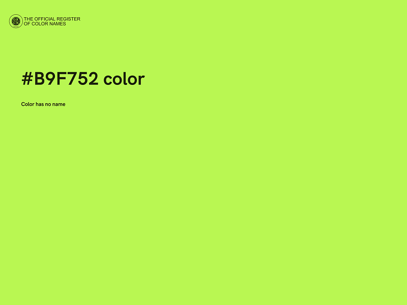 #B9F752 color image