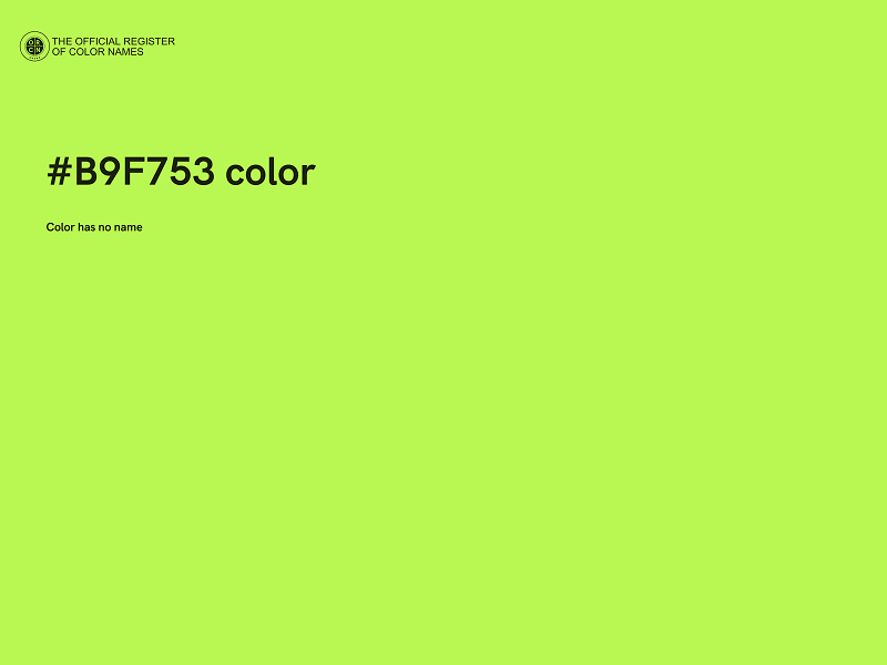 #B9F753 color image