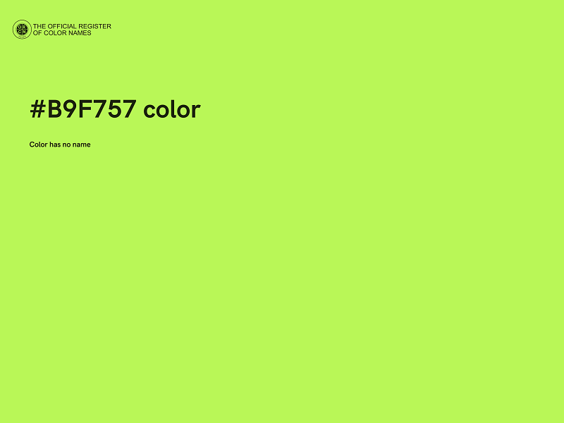#B9F757 color image