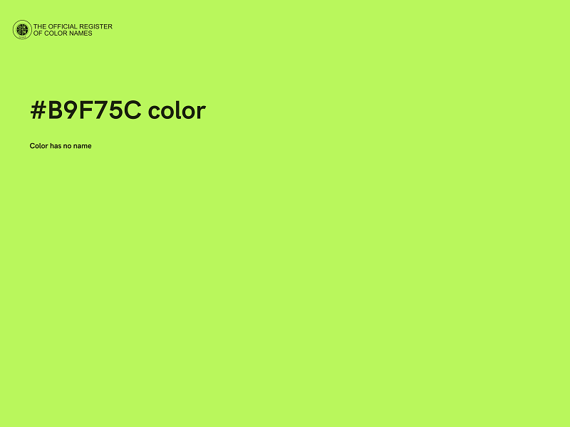 #B9F75C color image