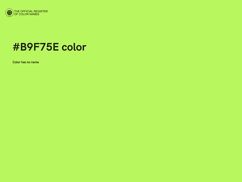 #B9F75E color image