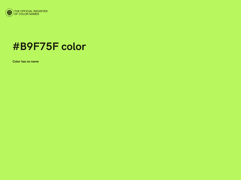 #B9F75F color image