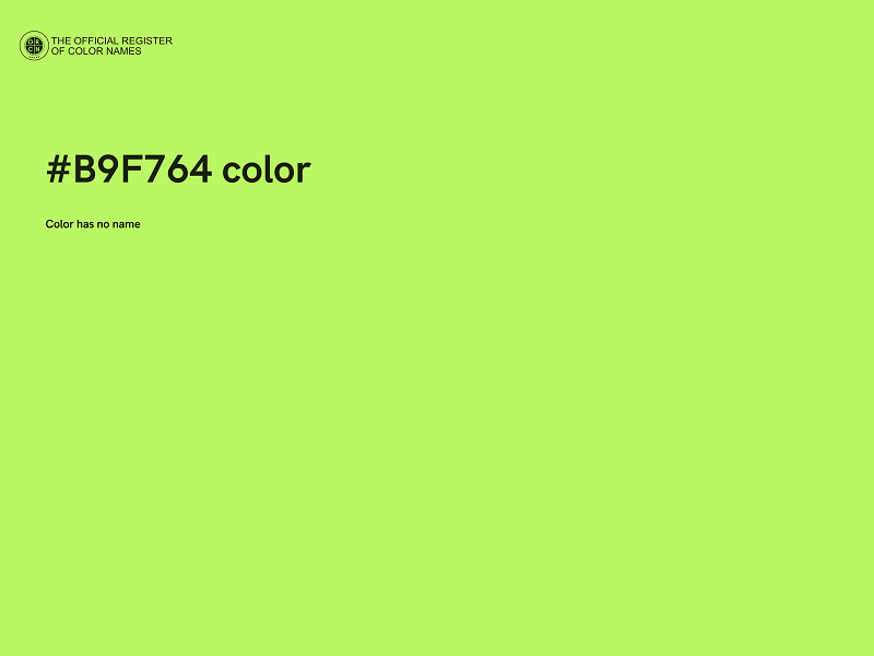 #B9F764 color image