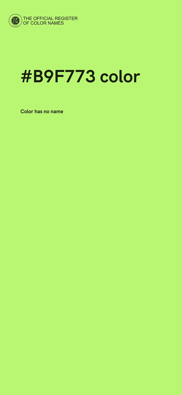 #B9F773 color image