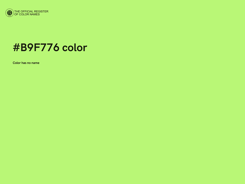 #B9F776 color image