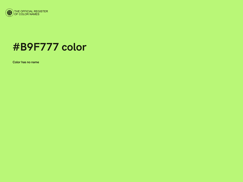 #B9F777 color image