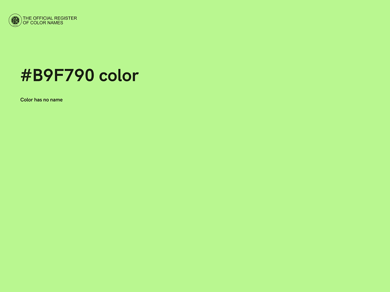 #B9F790 color image