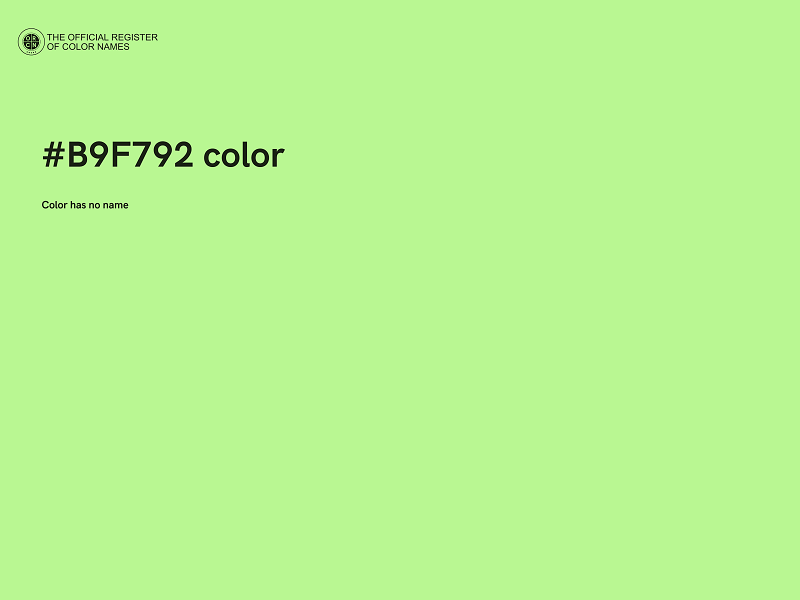 #B9F792 color image