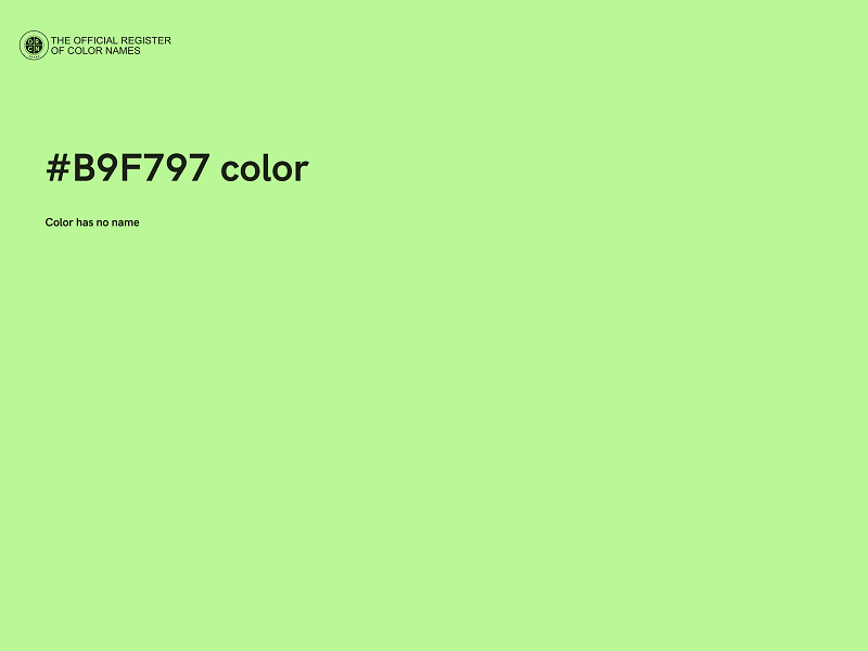 #B9F797 color image