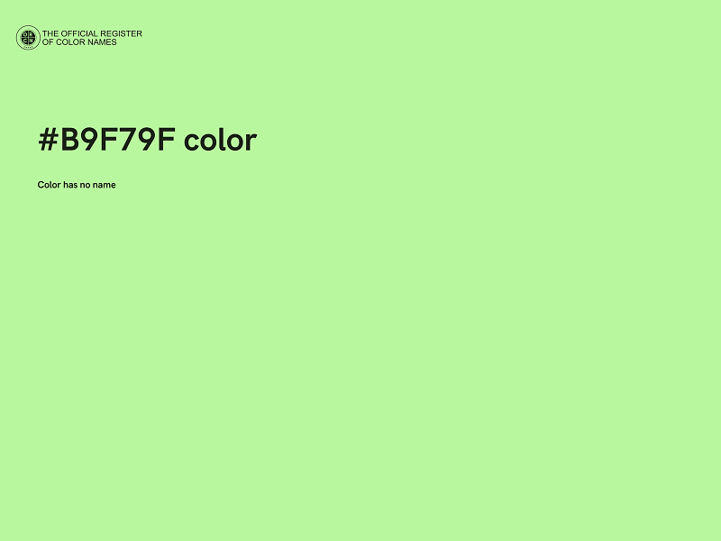 #B9F79F color image
