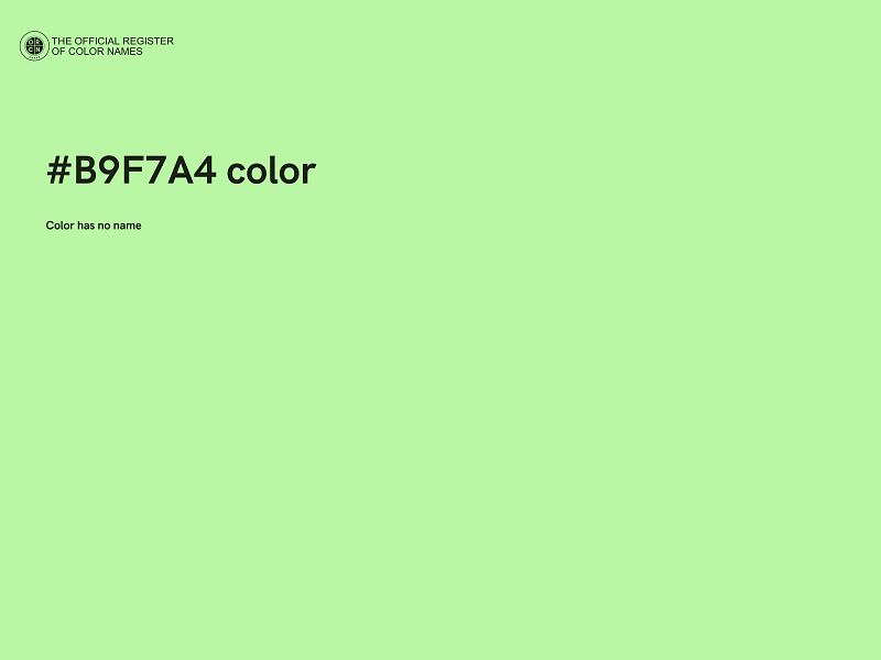 #B9F7A4 color image