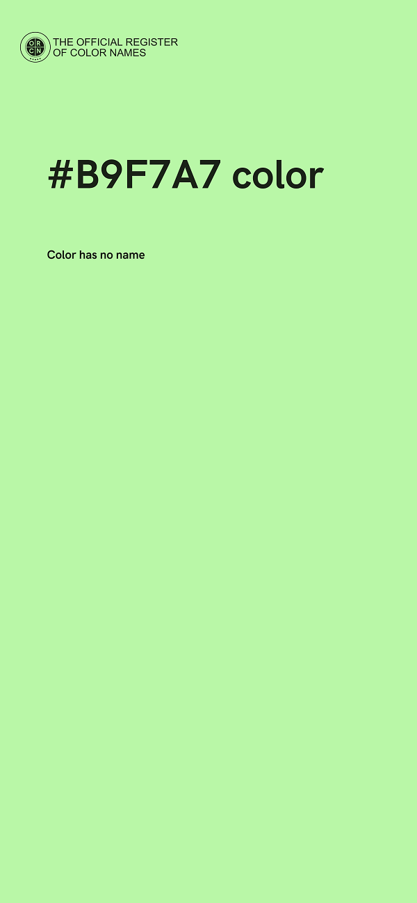 #B9F7A7 color image