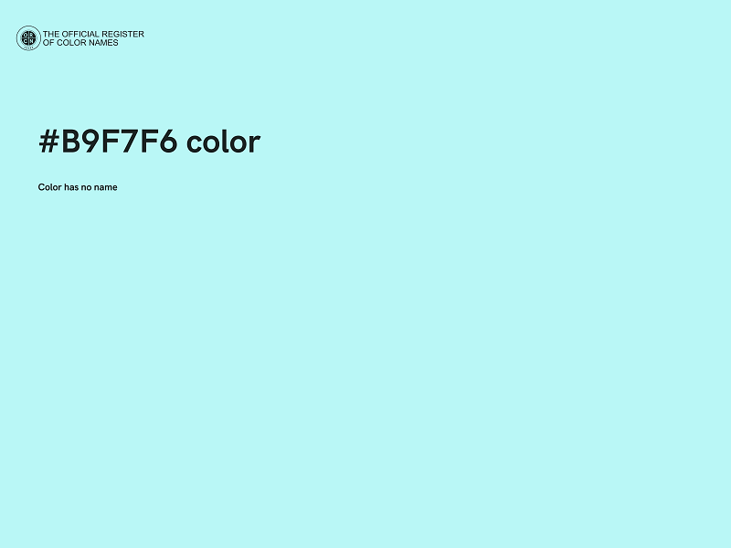 #B9F7F6 color image