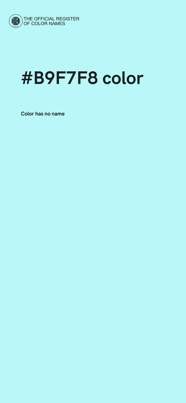 #B9F7F8 color image