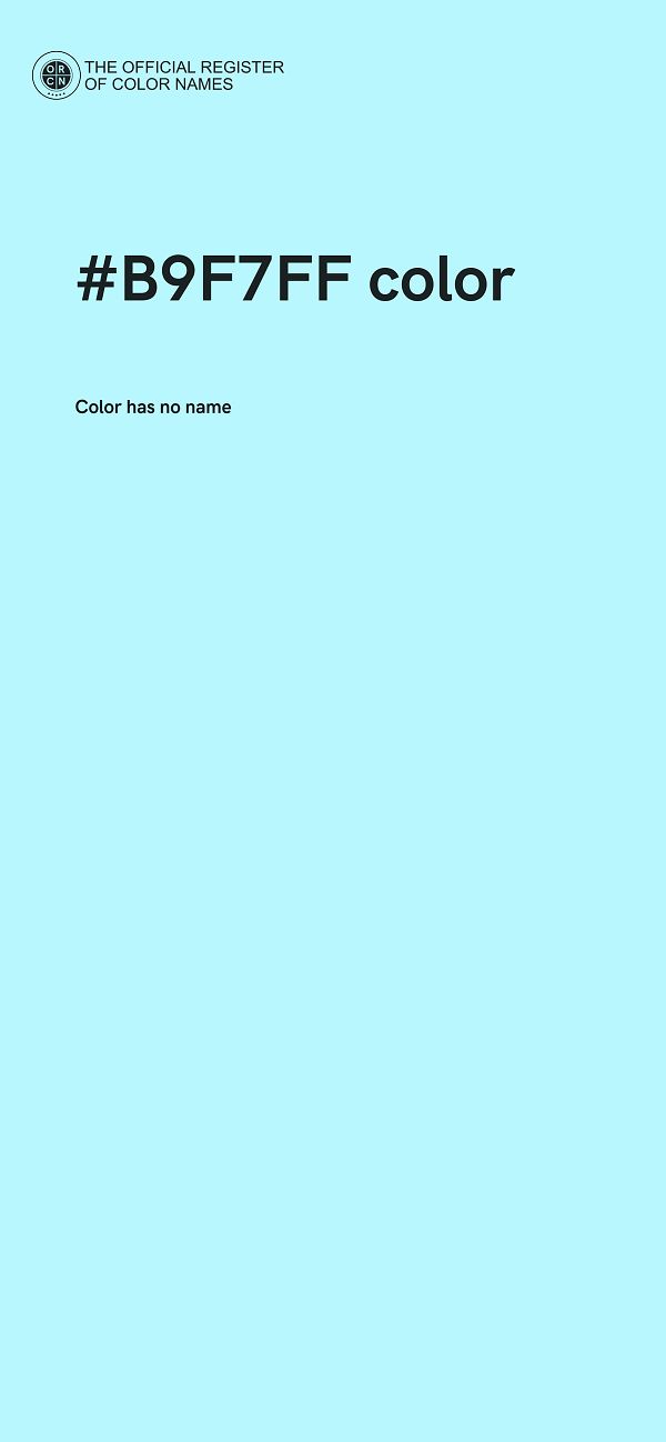 #B9F7FF color image