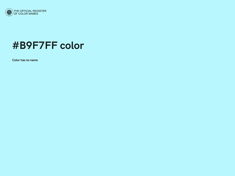 #B9F7FF color image