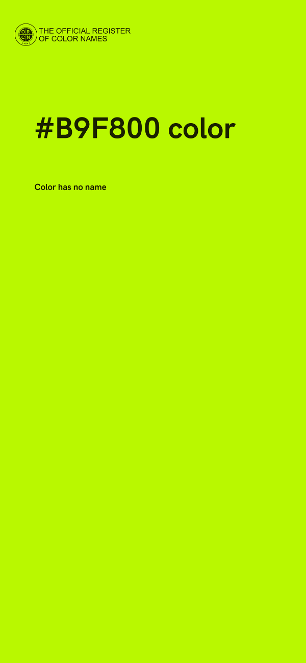 #B9F800 color image