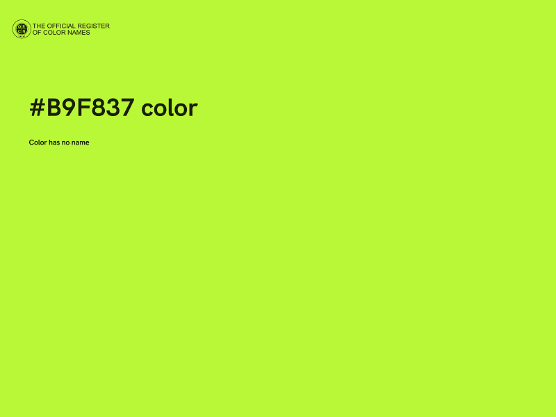 #B9F837 color image