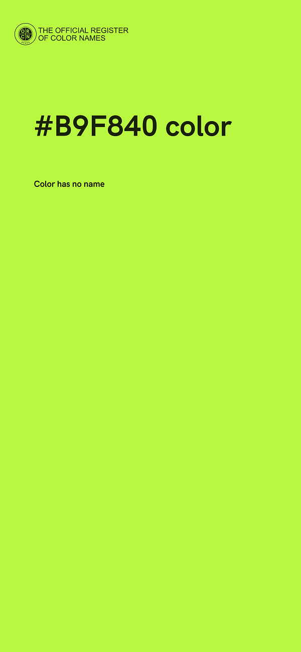 #B9F840 color image