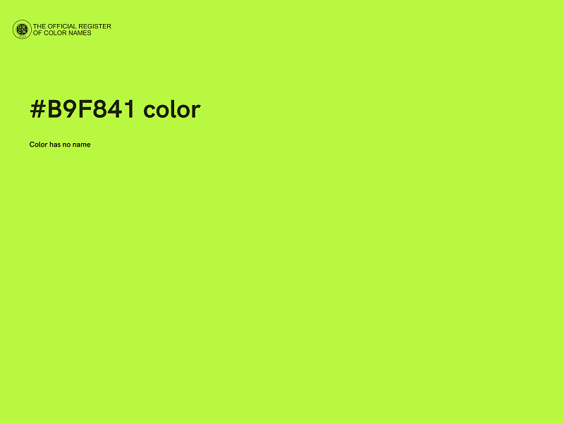 #B9F841 color image