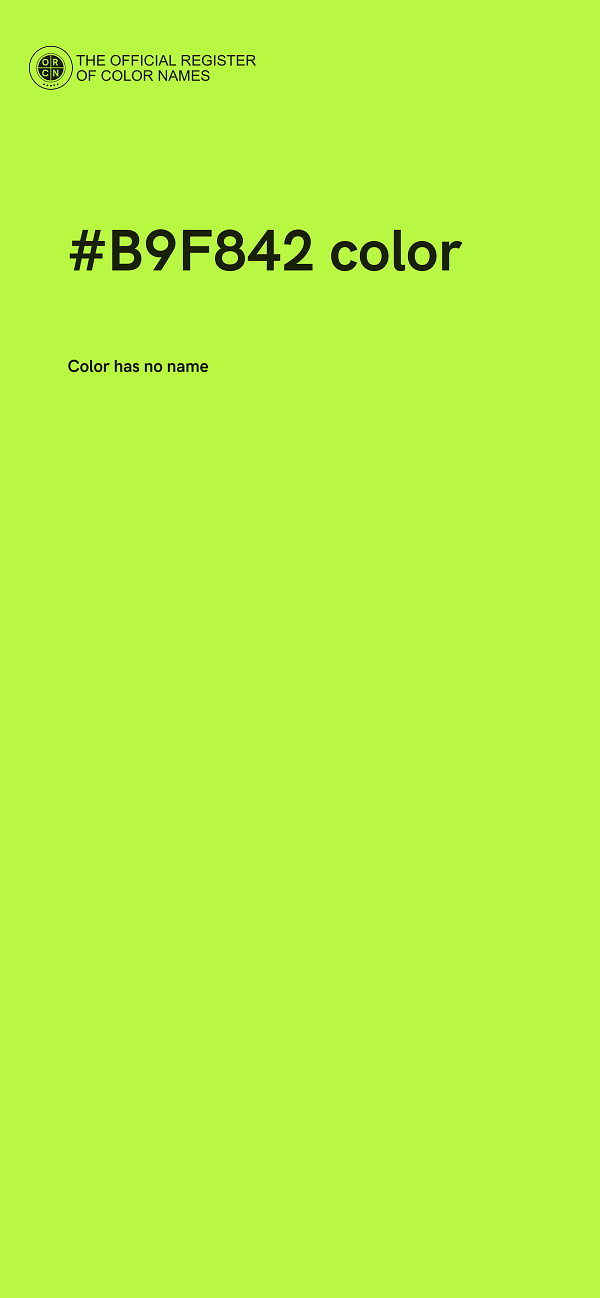#B9F842 color image