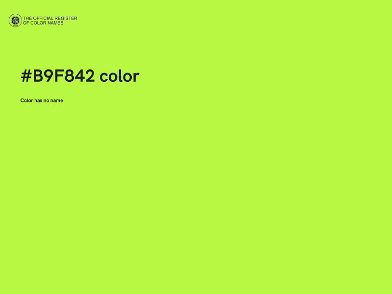 #B9F842 color image