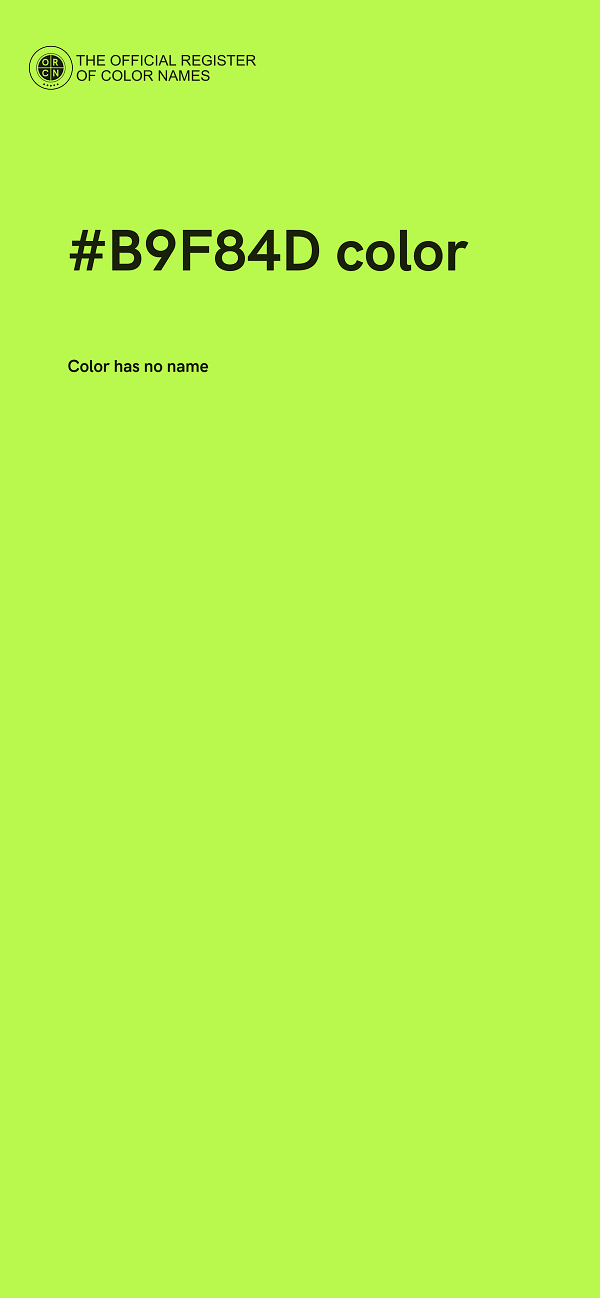 #B9F84D color image