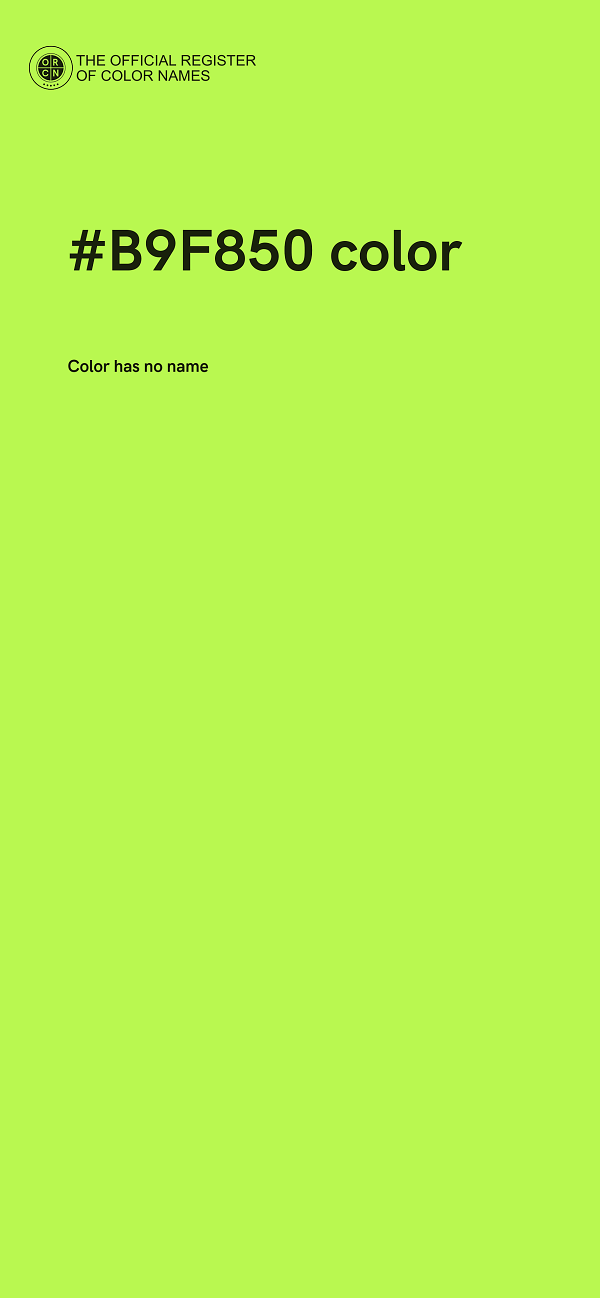#B9F850 color image